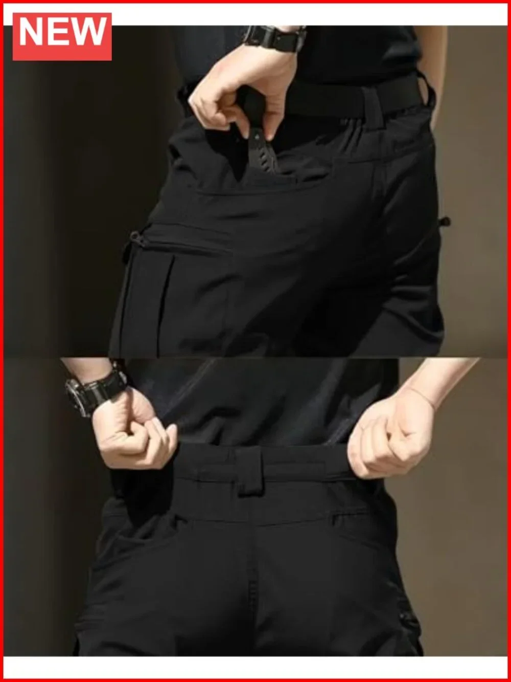 Water Resistant Tactical Cargo Pants, Multi-Pocket Hiking Pants